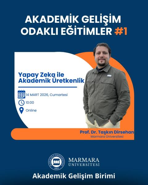 Akademik Gelişim Odaklı Eğitimler #1: Yapay Zeka ile Akademik Üretkenlik