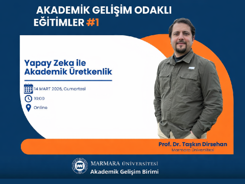 Akademik Gelişim Odaklı Eğitimler #1: Yapay Zeka ile Akademik Üretkenlik